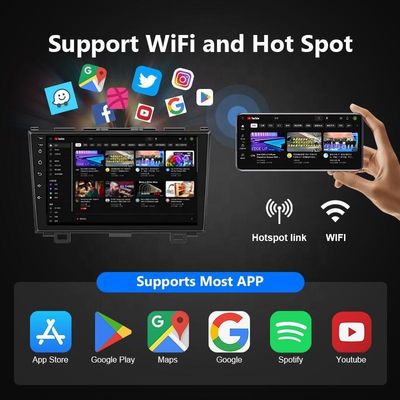 高解像度 9 インチ Android 10 カーオーディオ ラジオステレオ GPS WIFI IPS カースクリーン