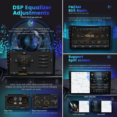 ユニバーサル 2 Din QELD/IPSタッチスクリーン ラジオプレーヤー スプリットスクリーン機能のカープレイ