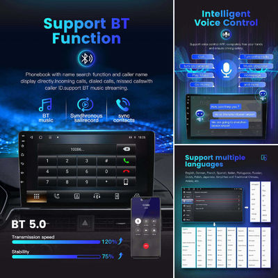 Android Auto 10.0 カーラジオ TS18 GPSナビゲーションとFMトランスミッター付きダブルステレオ