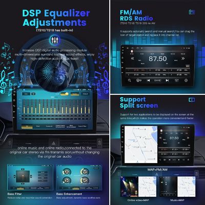 9インチAndroidカーDVDプレーヤーとBT 2DIN Android 7と機能画像画像