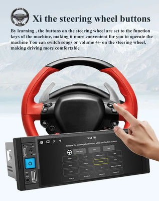 ワイヤレスカープレイ/Android オートWiFi ブルートゥース ハンドフリー GPS FM USB HDタッチスクリーン MP5プレーヤー 1DIN 6.86 インチ Android カーラジオ