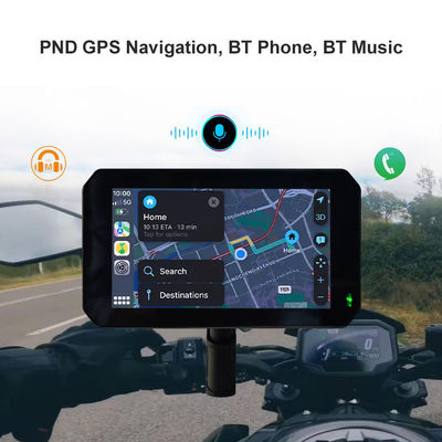 IP67 防水 5インチ IPS スクリーン バイク カープレイ GPS ナビゲーター 2 in 1 ワイヤレス アップル カープレイ アンドロイド オート