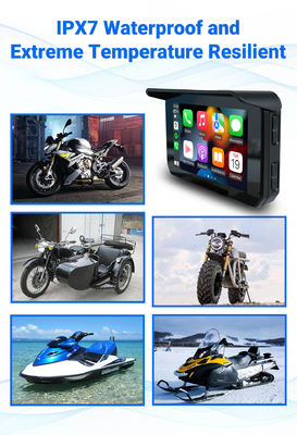 IP67 防水 5インチ IPS スクリーン バイク カープレイ GPS ナビゲーター 2 in 1 ワイヤレス アップル カープレイ アンドロイド オート