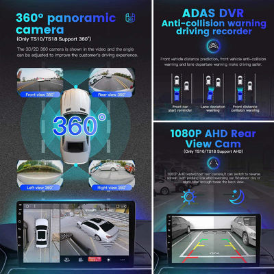TS10 TS18 2Din 1 Din 車用ラジオ 6 128GB タッチスクリーンと内蔵無線カープレイ