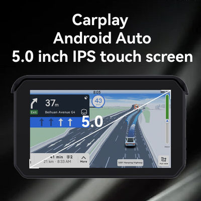 ポータブル・モーターサイクルのナビゲーション GPS 5インチ 無線Apple CarplayとAndroid Auto