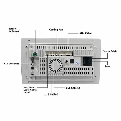 サポート ミラーリンク 10'' 2 DIN カーラジオ Android 9.0 GPS Navi for Apple Carplay