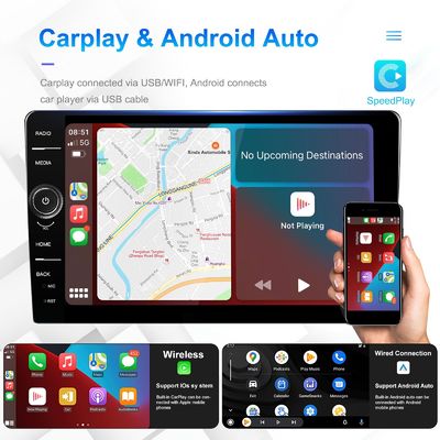 10.1&quot;タッチスクリーン 2 32GB フルフィット Android メディアプレーヤー DVD 2Din ナビゲーション カーラジオ 360 パノラマ カープレイ-Android オート