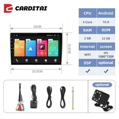 ユニバーサル9インチAndroid 11 カーステレオ ダブルディンタッチスクリーン ビデオ オートラジオ GPS WIFI BT FM RDS