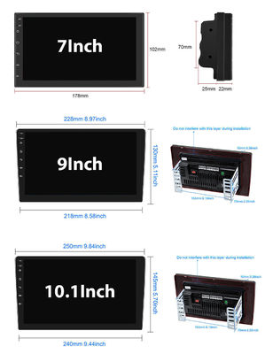 7/8/9 インチ Android 2Din カーラジオプレーヤー 2GB RAM 32GB ROM とミラーリンクサポート