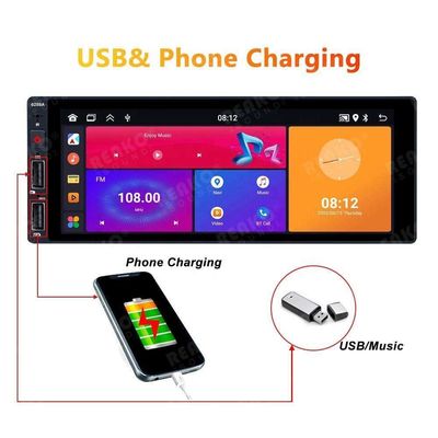 ユニバーサル 1 ディン カー MP5 プレイヤー Bluetooth FM ラジオ受信機 USBとバックカメラのサポート