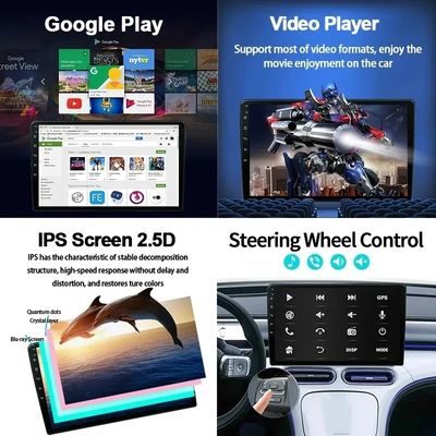 12.3'' QLEDスクリーン 4G LTE Wifi DSP カープレイ アンドロイド オート 2ディン カーラジオ BMW/Benz/オディユニバーサル