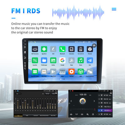 1280*800 解像度 2 アンドロイド オート BT5.0 4G DSP RDS と GPS ナビゲーション付きの Din 車用ラジオ