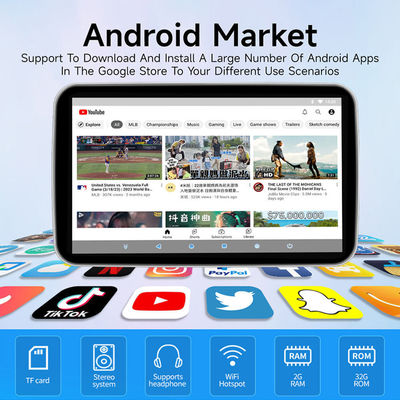 ポータブル Android12.0 ヘッドレストモニター 2 32G WIFI/Bluetooth/USB/SD/HDMI/FM/ミラーリンクビデオプレーヤー