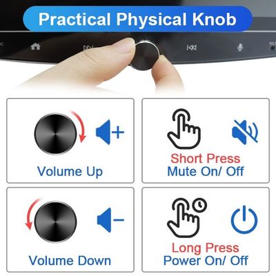 ユニバーサルカーフィットメント LCDスクリーン Android 1 Din カーラジオ カープレイとノブ ボタン